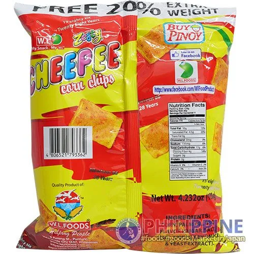 W.L. Foods Cheepee Corn Chips Bbq 120g - Image 4