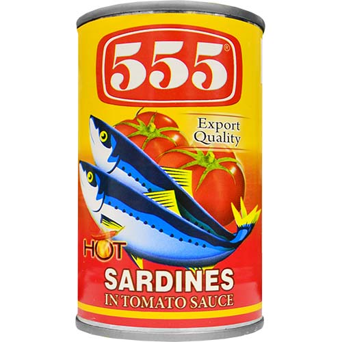 555 Hot Sardines 155g