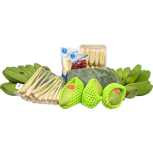 Green Banana, Green Mango and Vegetables