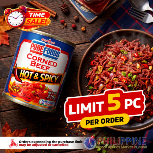 Time Sale Purefoods Corned Beef Hot & Spicy 210g